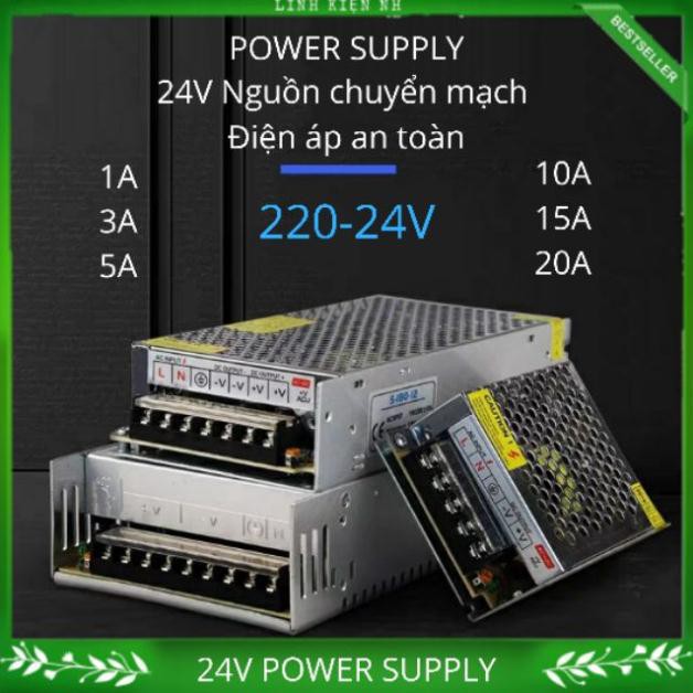 (LKNH) 220V- 24V Power Supply ( 1A, 3A, 5A, 10A, 15A, 20A, 30A ) Nguồn tổ ong 24V đủ dòng Loại Tốt