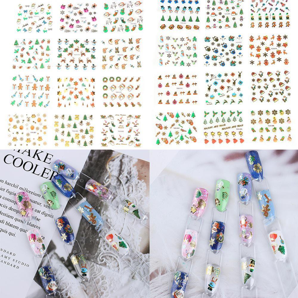 ME Set 24 Miếng Dán Móng 3D Chủ Đề Giáng Sinh
