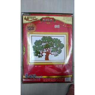 Tranh Thêu Chữ Thập 3D Cây Sồi Già Tượng Trưng Sự Trường Thọ