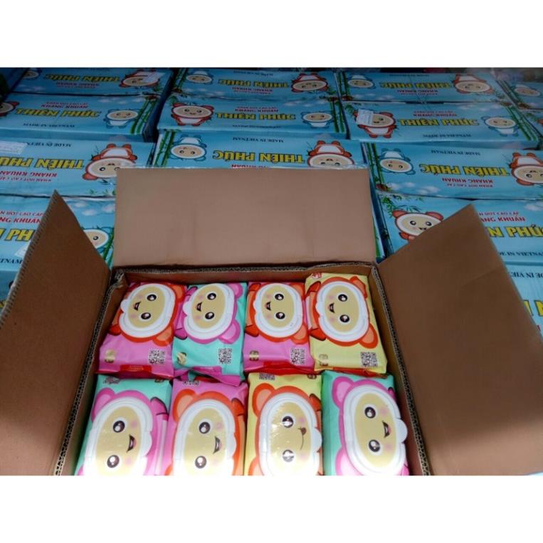 Khăn giấy ướt Thiên Phúc 120 tờ chính hãng,mềm mịn độ ẩm vừa đủ