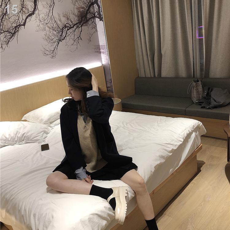 Giày da nhỏ Mary Jane một lớp khuy ngang dễ phối cổ điển mùa xuân mẫu mới 2021 cho nữ đồng phục jk kiểu Nhật mũi tròn | BigBuy360 - bigbuy360.vn