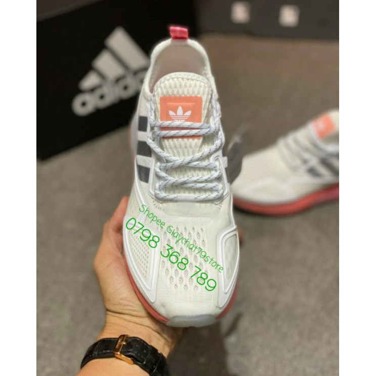 Giày Adidas ZX 2K Boost White/Oranger (20) Women [Authentic - Chính Hãng - FullBox]