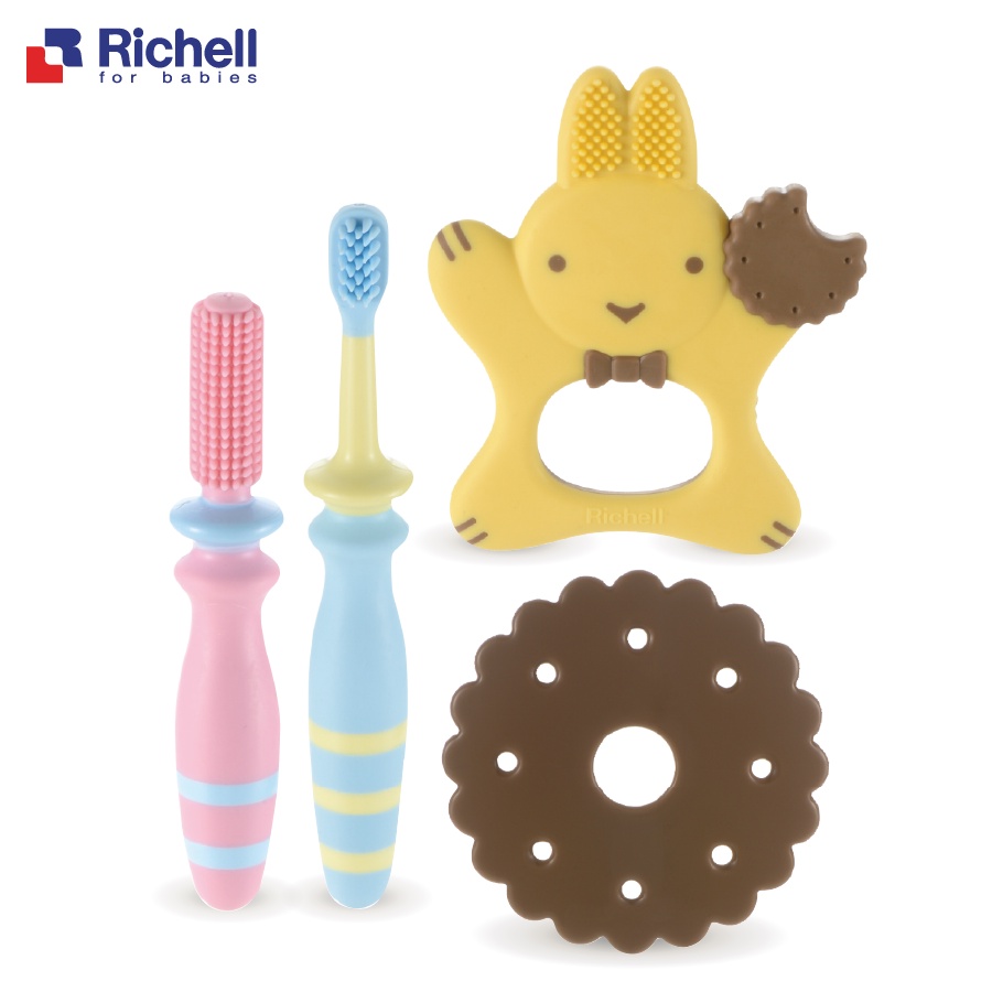 Richell - Bộ bàn chải 3 bước T.L.I cho bé theo từng giai đoạn