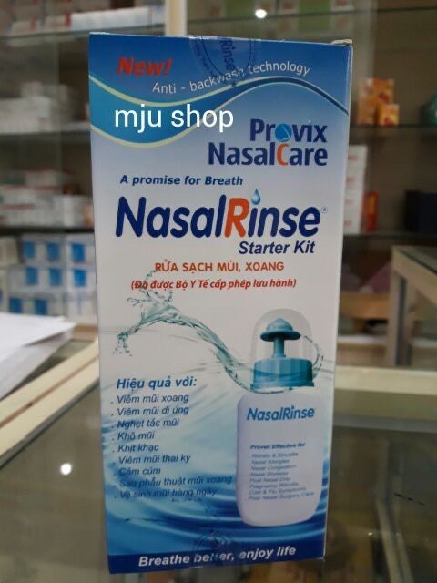 Bình NasalRinse + 10 gói muối