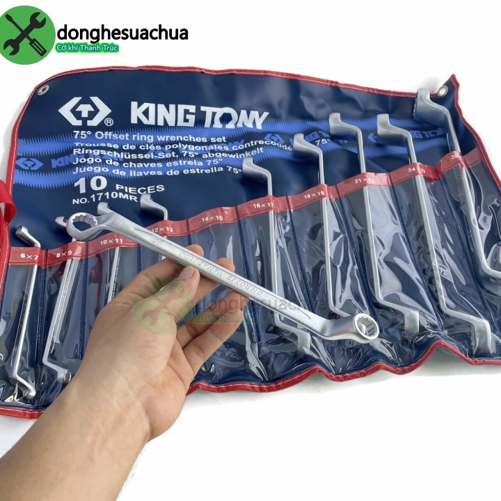 Bộ cờ lê 2 đầu tròng Kingtony 1710MR 10 cây từ 6-32mm