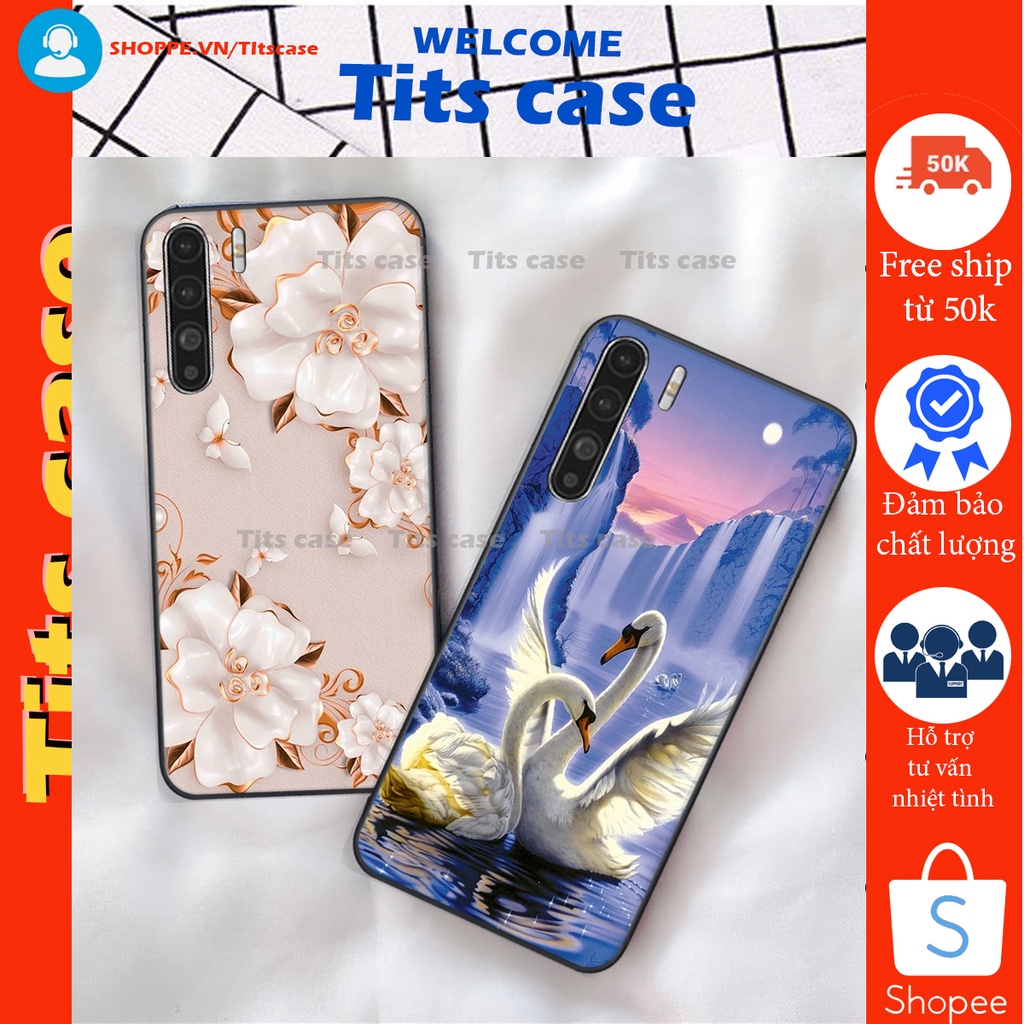 Ốp lưng  Oppo RENO 3 / RENO 3 PRO / A91 in hình thiên nga,hoa may mắn, đặc sắc ĐỘC - LẠ - BỀN