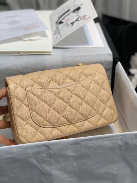 Túi Classic 20 siêu cấp màu nude