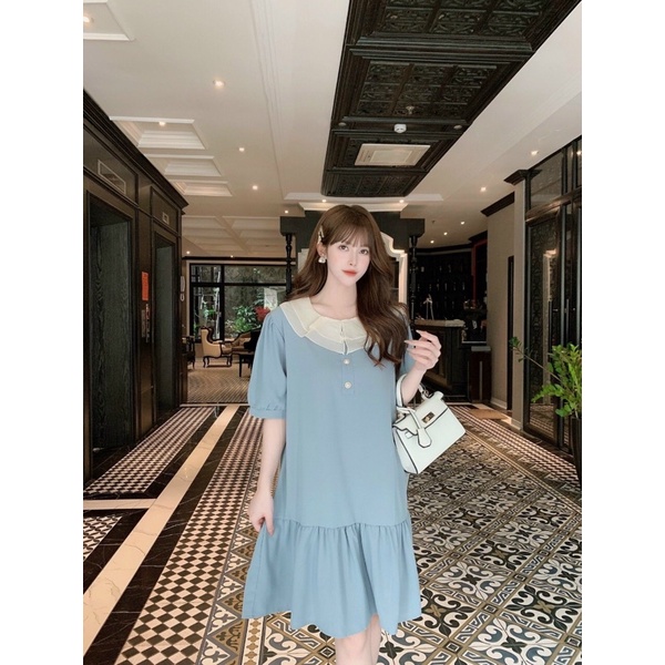 [GIÁ TƯƠNG TÁC] Váy (đầm) bầu công sở dáng suông MAMADRESS, đuôi cá cách điệu, cực xinh, mềm mại và mát