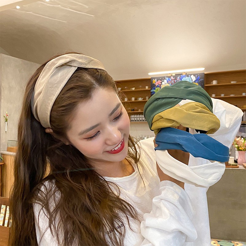 Băng Đô Cài Tóc Bản Rộng Phong Cách Ngọt Ngào Cho Nữ