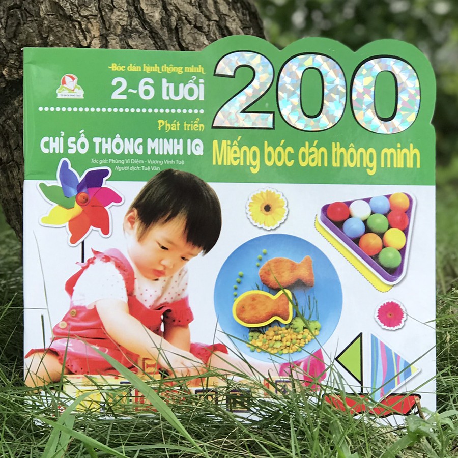 Sách 200 miếng bóc dán thông minh 2-6 tuổi Phát triển chỉ số thông minh iq - Tái bản