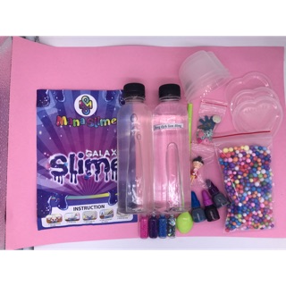 Kit làm slime trong tặng chén và muỗng khuấy