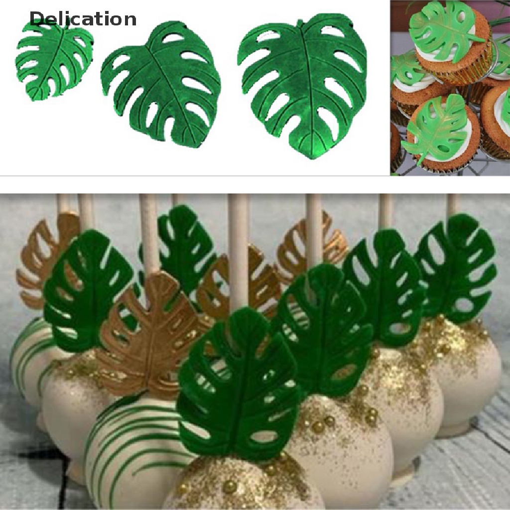 Khuôn silicon ELEBUY làm bánh kẹo mềm socola hình chiếc lá thực vật monstera