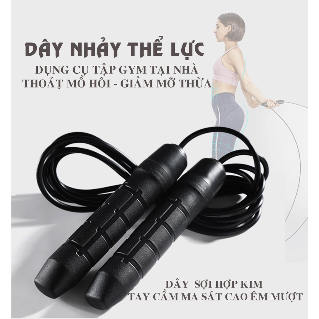 DÂY NHẢY THỂ LỰC -Dụng Cụ Giãm Cân Giãm Mở Bụng -Hỗ Trợ Tập GYM Tại Nhà