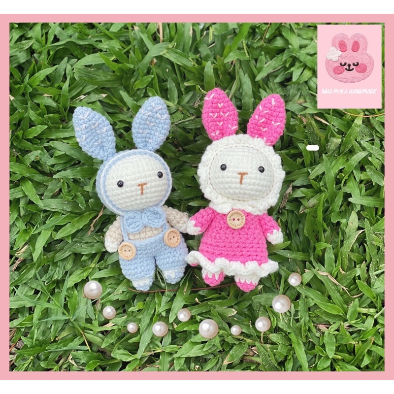 [GIÁ SỈ]Thỏ bông-Thỏ len handmade-Đồ chơi cho bé-Quà tặng couple