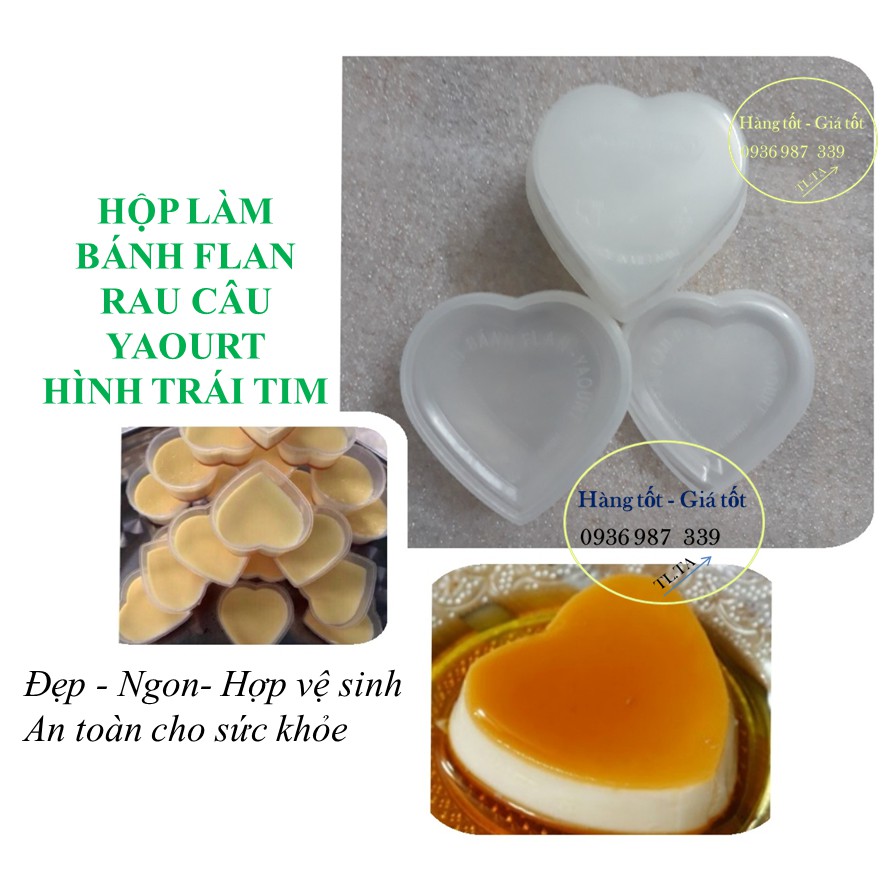 50 HỘP FLAN TRÁI TIM