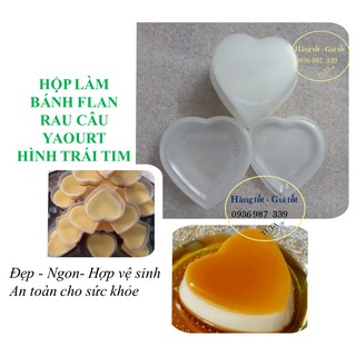 50 Hộp bánh flan, yaourt trái tim