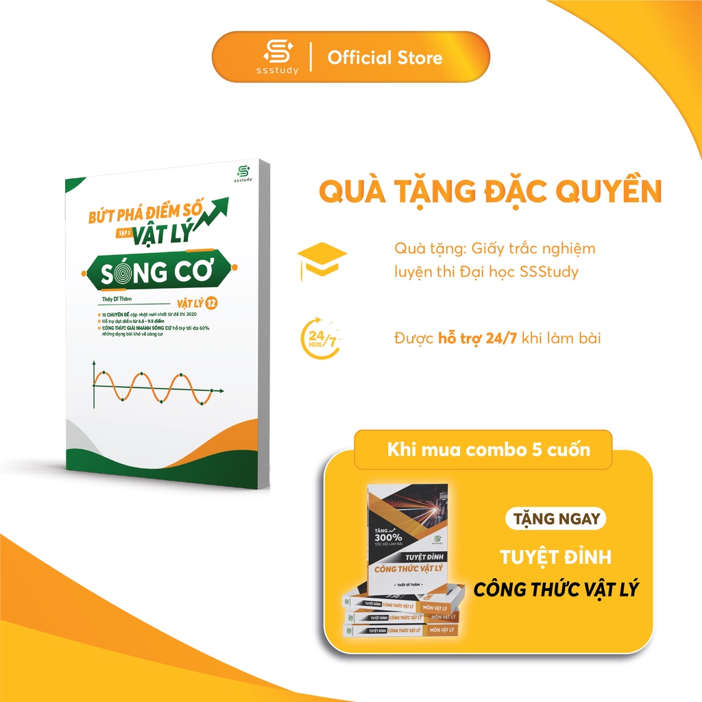 Sách Bứt Phá Điểm Số Vật Lí - Tập 2 - Chuyên đề: Sóng Cơ biên soạn bởi thầy Dĩ Thâm