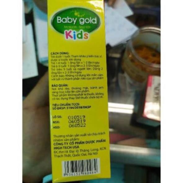 Baby gold kids giúp bé ăn ngon, bé kén ăn chậm lớn, tiêu hoá khoẻ trẻ ăn ngon