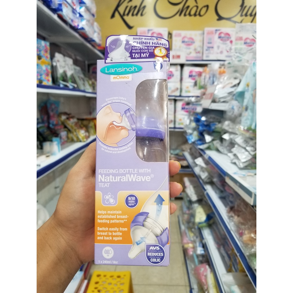 Bình sữa Lansinoh 160ml và 240ml [ Cam kết chính hãng]