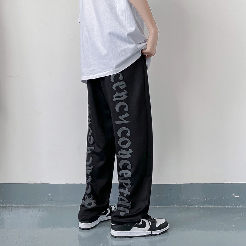 Quần Dài Thể Thao Ống Rộng Phong Cách Hip Hop Hàn Quốc Thời Trang Mùa Hè Cho Nam