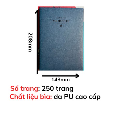 Sổ tay ghi chép A5 bìa da cao cấp nhiều màu sắc Heeton A25890