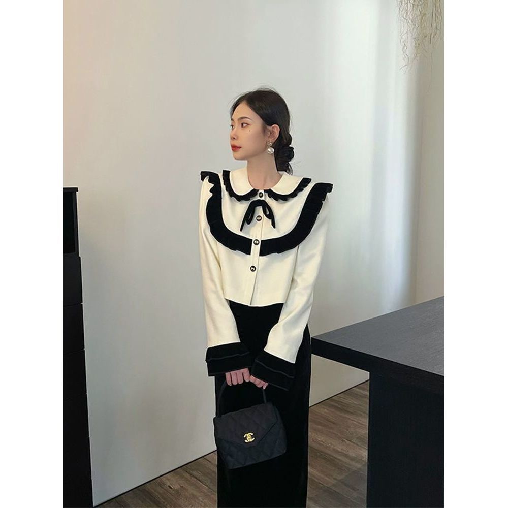 Áo khoác ngắn của phụ nữ với bướm set đồ nữ  tao bao