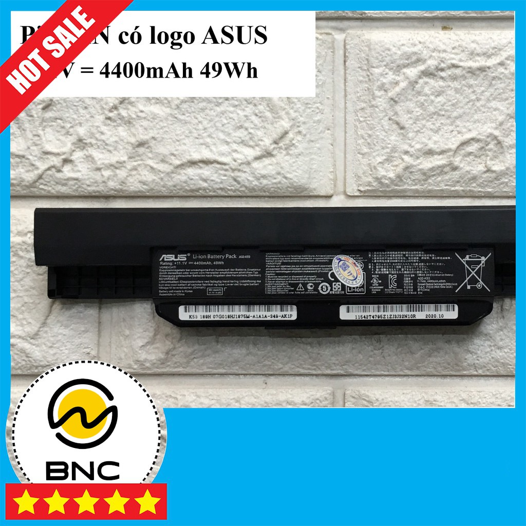 [ZIN] Pin laptop ASUS K43 K43E K43S X44H K53 K53E X54C X53S X53 K53S X53E A43 K43 - Pin thay thế mới