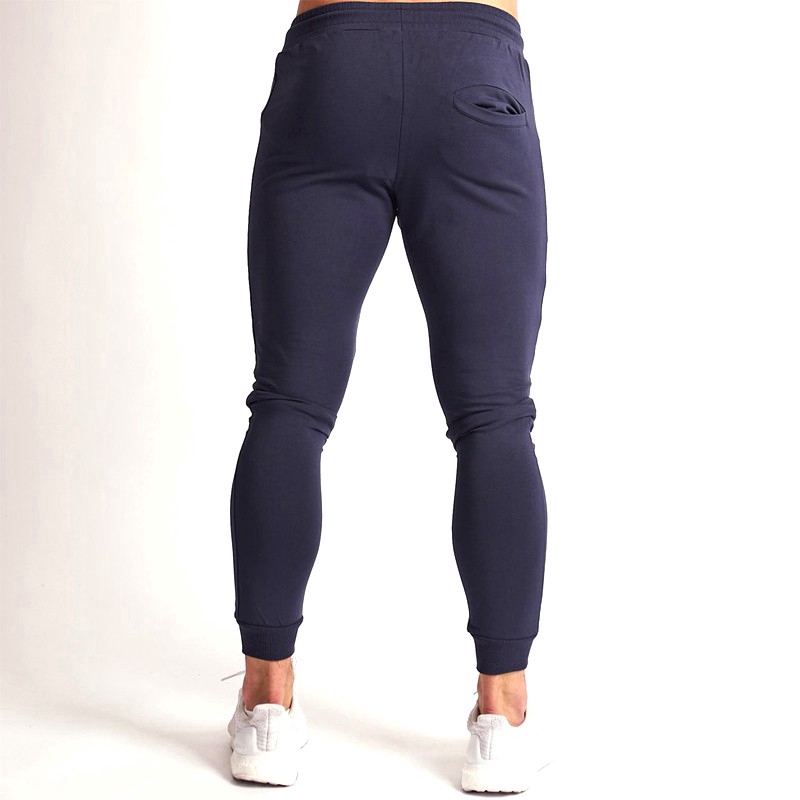 VQ Joggers Cotton Sports Fitness Pants Men's Fashion Zip pocket Casual Stretch Slim Comfortable Workout Trousers