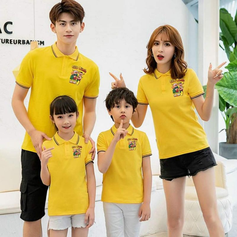 áo polo gia đình 3 người 4 5 người áo gia đình có cổ ,cổ trụ chất LOẠI 1 GIÁ SĨ CÓ SIZE 4XL NGOẠI CỠ BIG SIZE