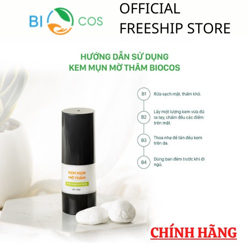  Kem mụn BioCos trắng da, ngăn ngừa mụn làm mờ thâm nám 20gr