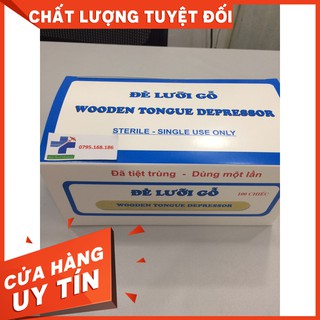 QUE ĐÈ LƯỠI GỖ TIỆT TRÙNG HỘP 100C