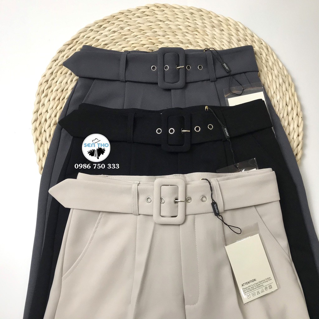 [ Ảnh thật trải sàn ] Quần Baggy Kèm Đai Công Sở Cao Cấp Chất Siêu Đẹp Mặc Sang Trọng Thanh Lịch | BigBuy360 - bigbuy360.vn