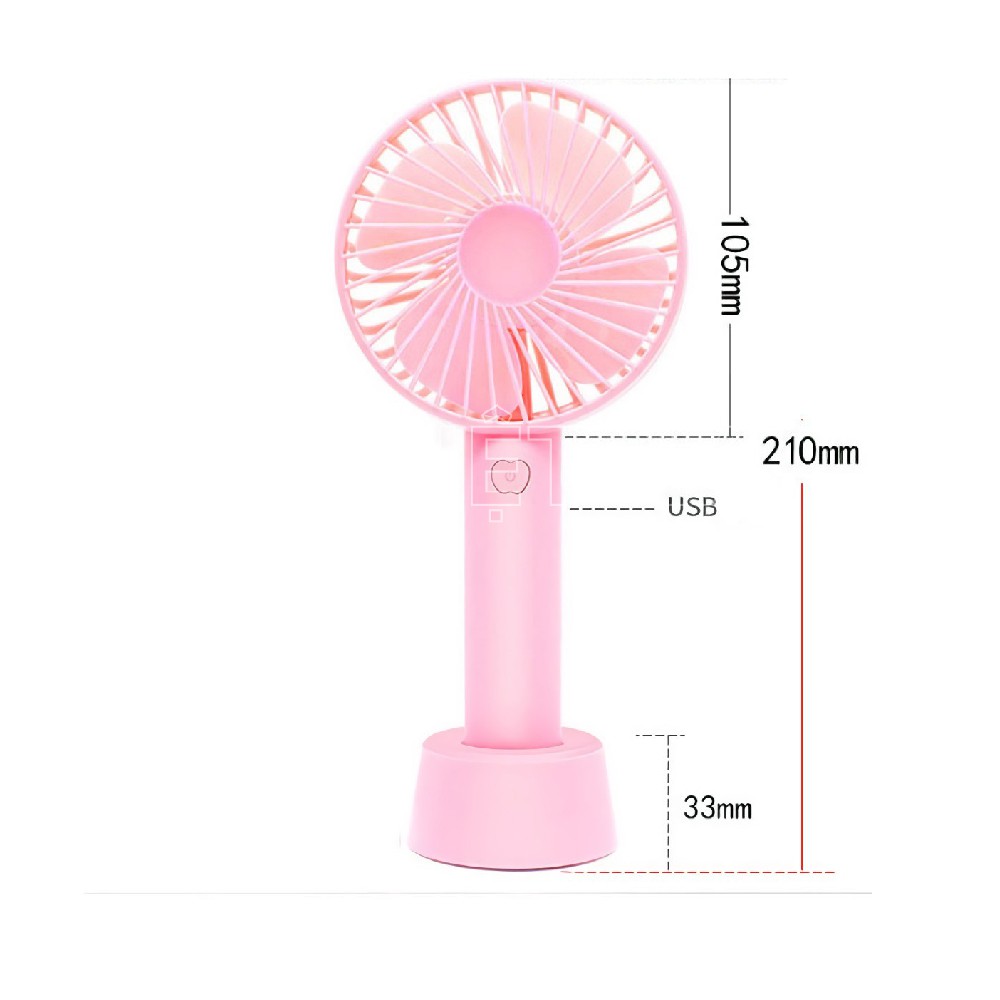 Quạt Cầm Tay Mini Pin Sạc 4 Cánh 3 Tốc Độ Gió Có Đế Để Bàn - Quạt Để Bàn Pin Sạc USB - QCT | BigBuy360 - bigbuy360.vn