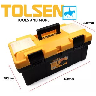 TOLSEN Thùng Hộp Đồ Nghề Dụng Cụ Cơ Khí 17inch 42cm x 23cm x 19cm 80201