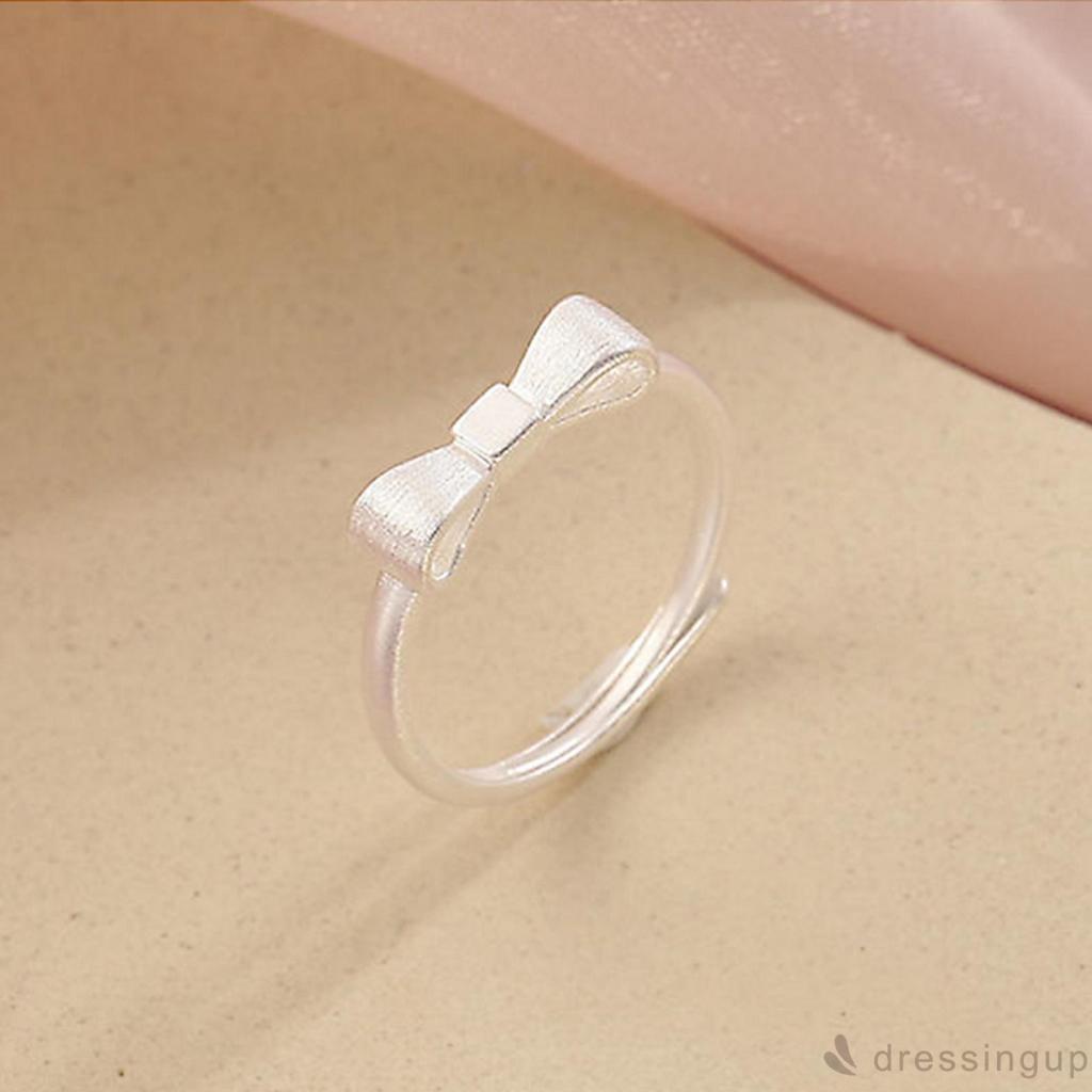 Nhẫn hình nơ hoạt hình có thể điều chỉnh phong cách ngọt ngào cho nữ