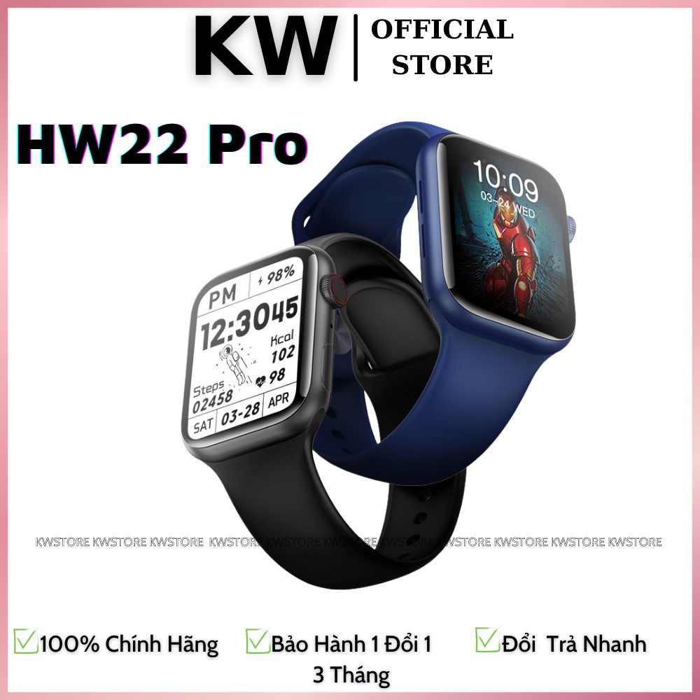 Đồng Hồ Thông Minh HW22 Pro Premium Smartwatch Sạc Không Dây 2 Nút Vật Lý Màn Hình Tràn Viền HD