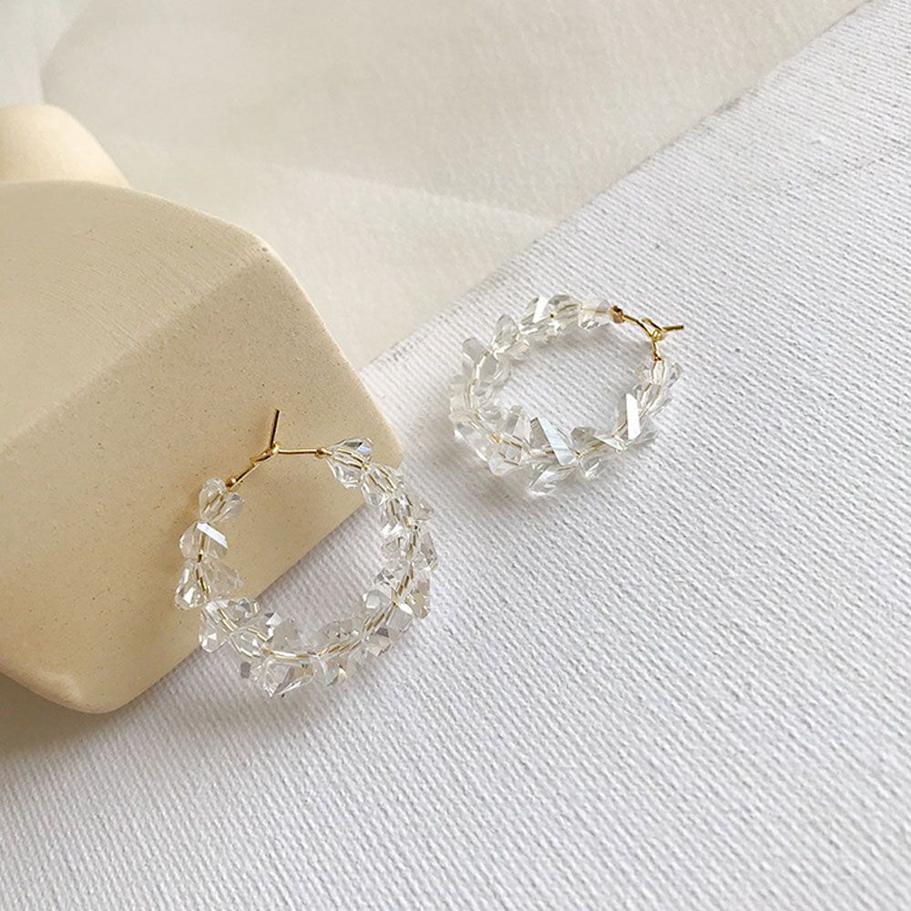 MKEB Hoa tai dáng tròn chất liệu acrylic phong cách hợp thời trang