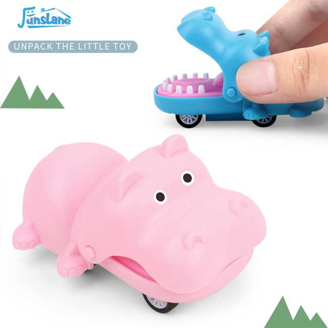 Đồ chơi xe kéo lùi FUNSLANE hình cá sấu hà mã cắn tay vui nhộn cho bé