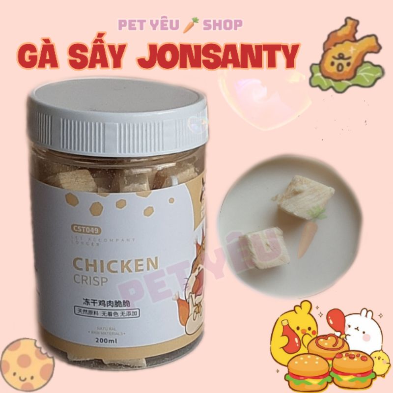 Thức ăn hamster Gà và cá hồi sấy ❤️FREESHIP❤️ bổ sung dinh dưỡng cho các bé
