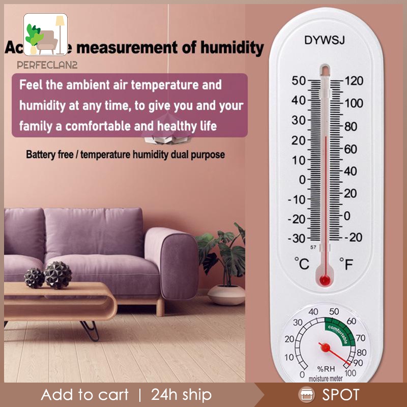Đồng hồ đo nhiệt độ độ độ ẩm gắn tường cho nhà bếp/văn phòng PER2-8