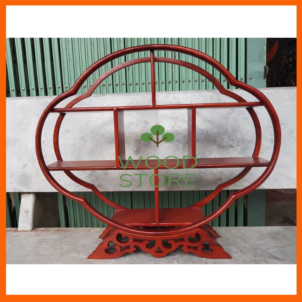 Kệ mini gỗ gõ kiểu hoa - Kệ mini da dụng gỗ gõ - Kệ gỗ mini ngang 45 cao 42