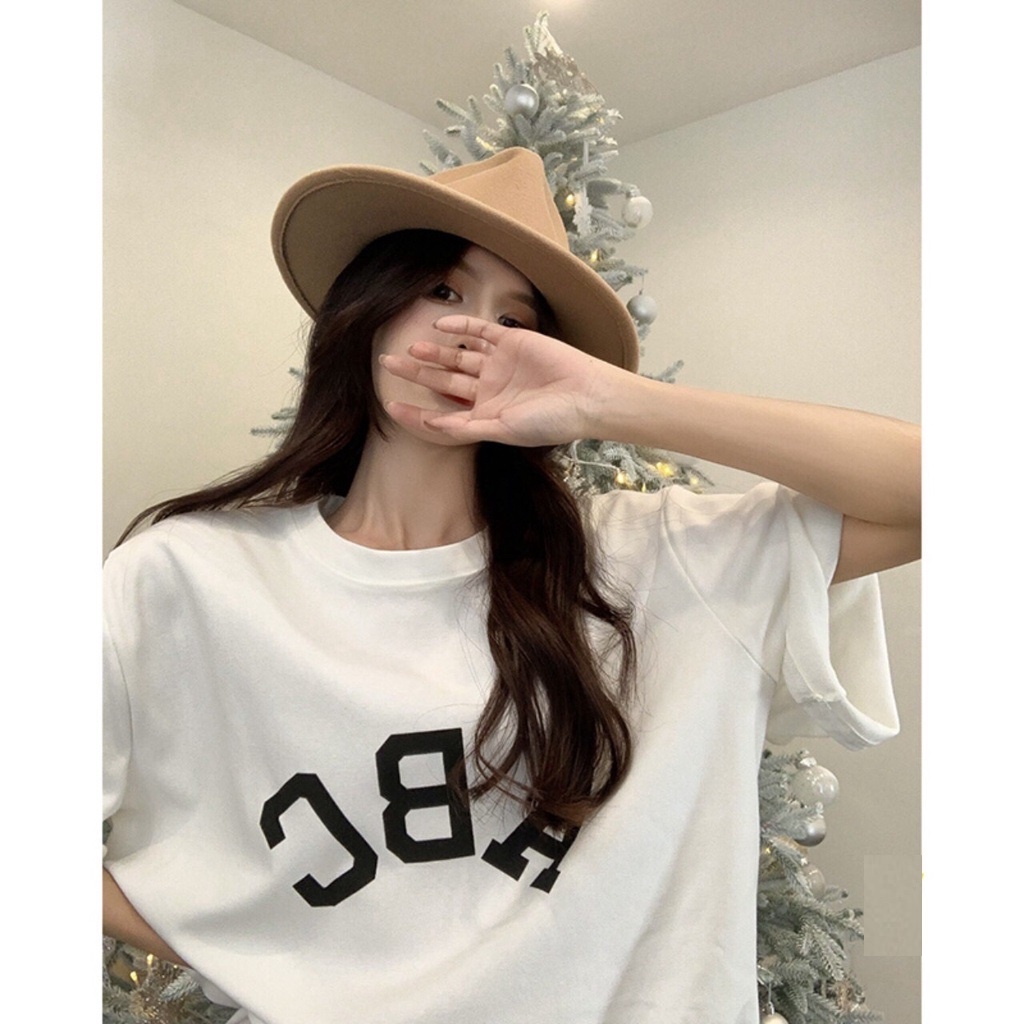 Áo Phông Nữ Hình ABC Style Cao Cấp, Áo Thun Nữ Cộc Tay Cổ Tròn