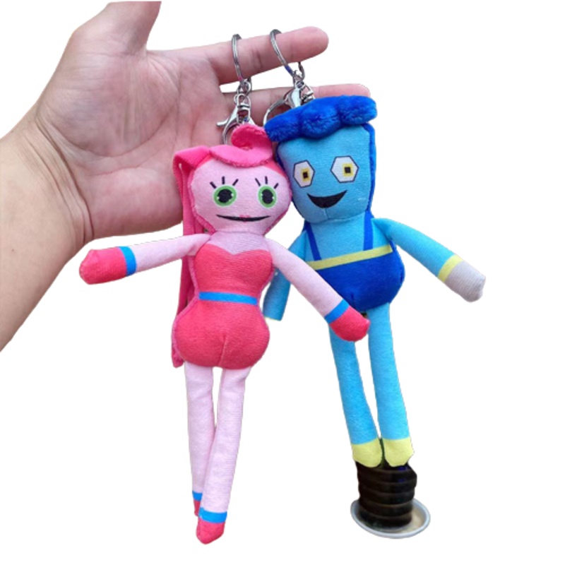 Poppy Playtime Mommy Plush Keychain Daddy Keyring Huggy Wugg Dolls Gift For Kids