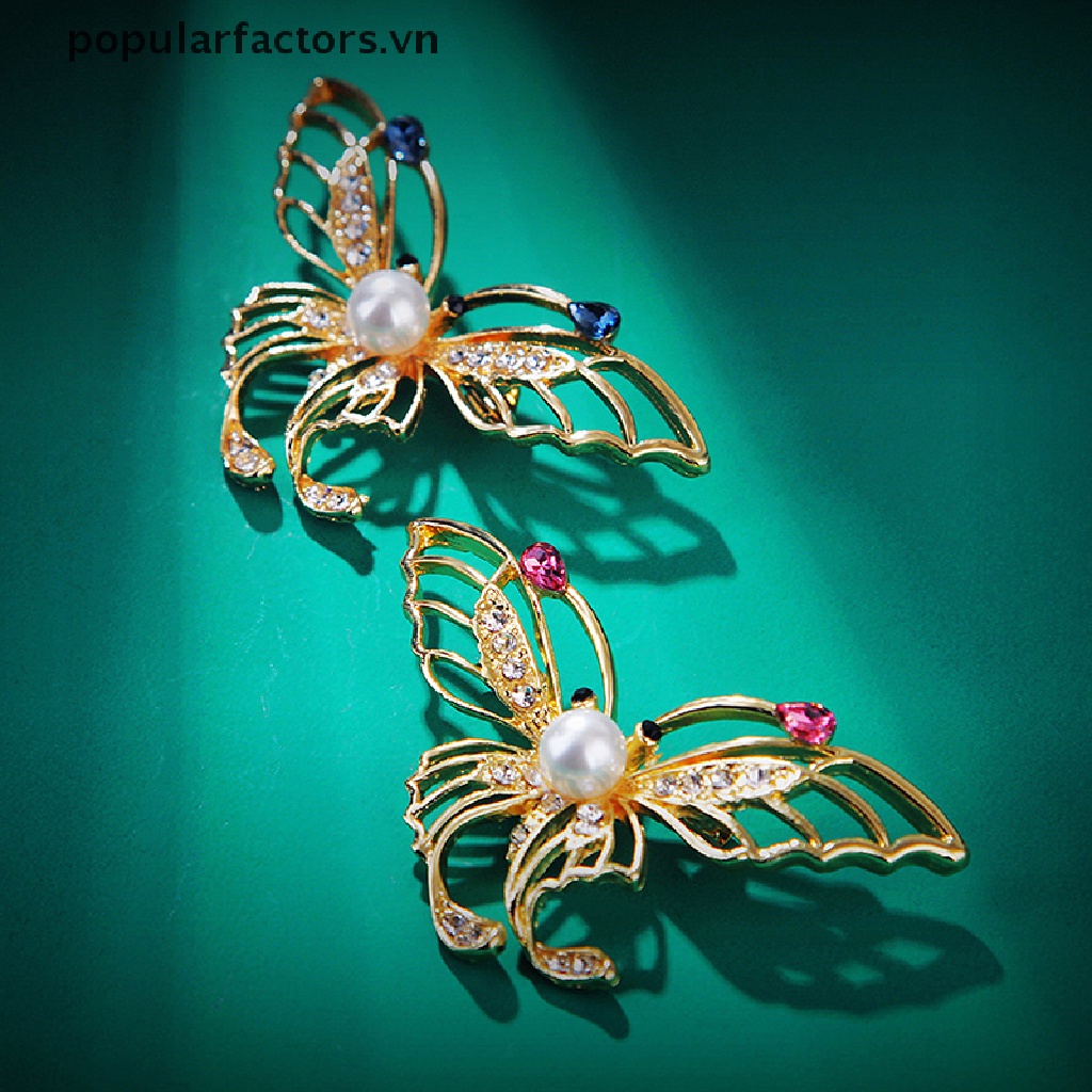 Ghim Cài Áo Hình Bướm Đính Đá Thời Trang Cho Nữ