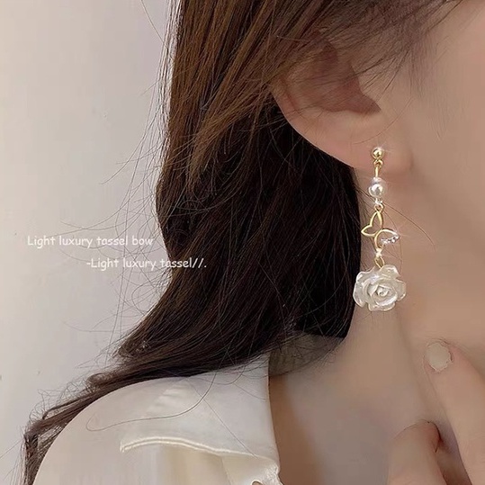 Khuyên Tai Màu Trắng Phong Cách Hàn Quốc Mới 2023