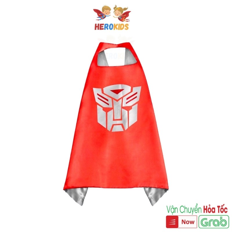 Áo Choàng Transformer, 2 Lớp, Vải Phi Bóng Cao Cấp (Tặng Mặt Nạ)