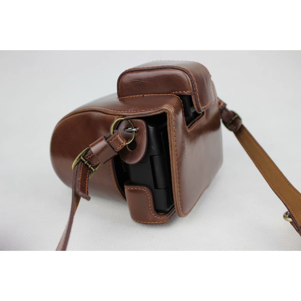 Túi Da Sang Trọng Đựng Máy Ảnh Canon EOS M50 Với Lens 15-45mm