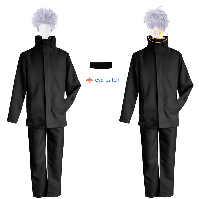 Bộ Đồng Phục Cosplay Nhân Vật Jujutsu Kaisen Gojo Satoru Có Miếng Dán Mắt