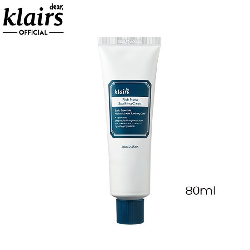 [New 80ml] Kem Dưỡng Cho Da Khô Klairs Rich Moist Soothing Cream