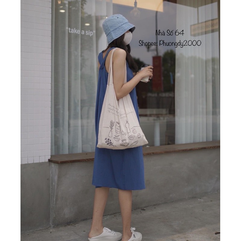 🚛[FREESHIP] Đầm suông dài tôn dáng đai to đắp chéo lưng 𝐁𝐚𝐬𝐢𝐜 dáng dài gồm 2 màu | BigBuy360 - bigbuy360.vn